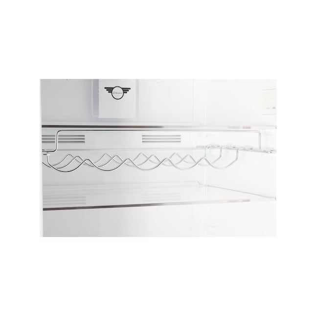Classic Retro 28 in. 16.7 cu. ft. Frost Free Bottom Freezer Fridge in Marshmallow White, Energy Star UNQ-455LWAC - Open Box