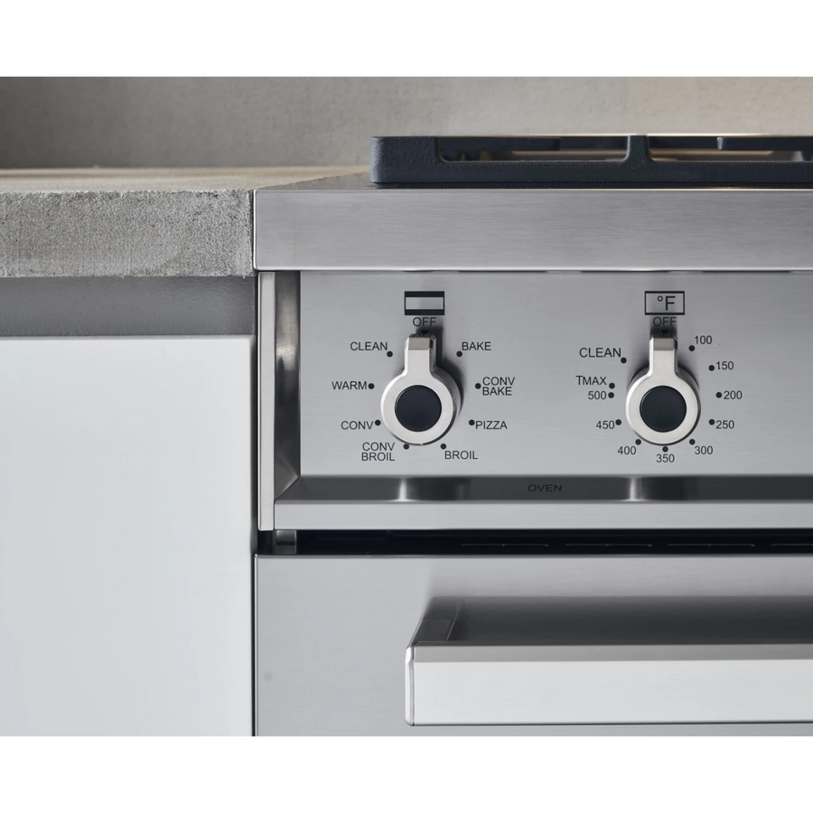 Bertazzoni 48 Inch Freestanding Dual Fuel Range with 6 Sealed Burners, 7 cu. ft. Total Capacity, Continuous Grates, Self-Clean, and Griddle PRO486BTFEPNET - Scratch & Dent (Minor)