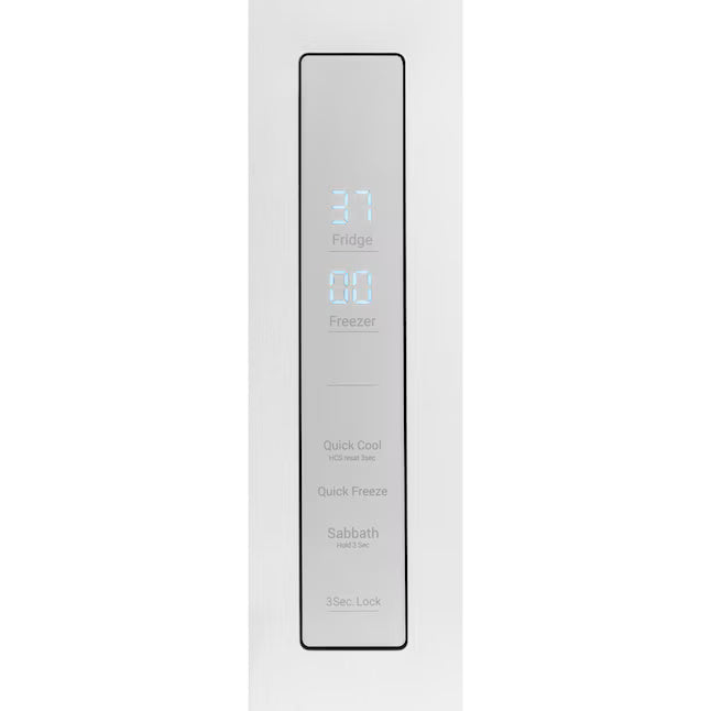 Haier 16.8 cu. ft. Counter Depth French Door Refrigerator in Stainless Steel QHE16HYPFS - Scratch & Dent (Major)