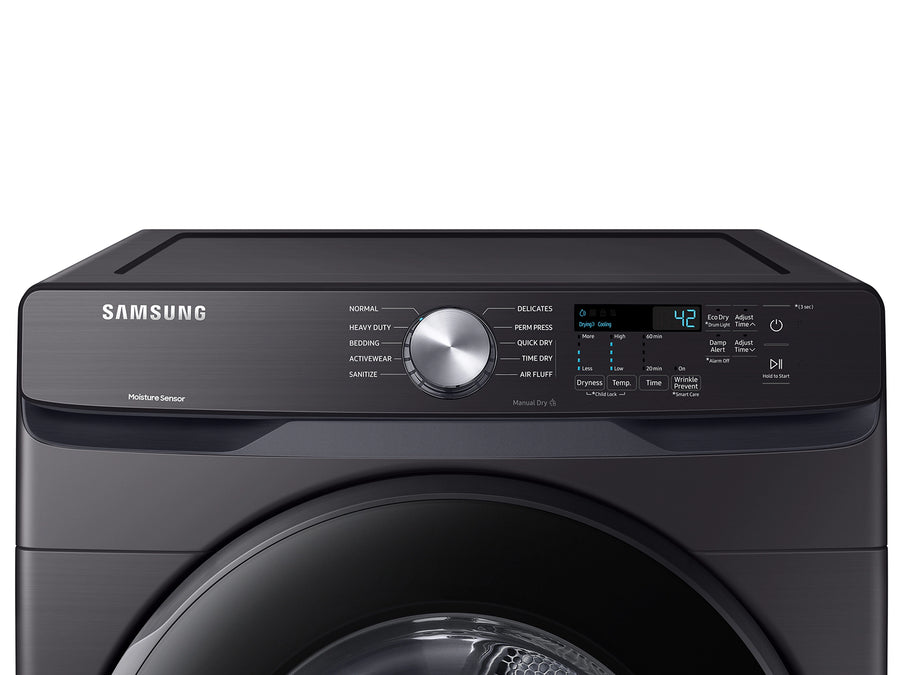 Samsung Frontload Brushed Black7.5 Cu. Ft.  Electric Dryer with Sensor Dry 31131SD53 - DVE45T6000V - Scratch & Dent (Minor)