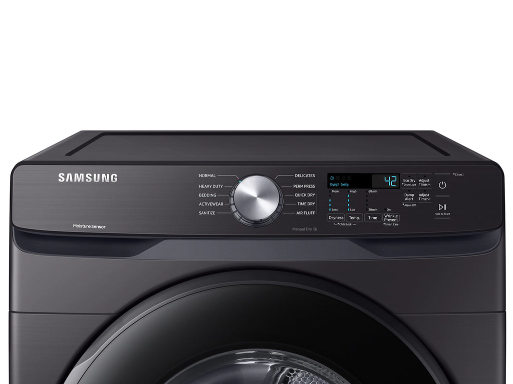 Pictures of Samsung Frontload Brushed Black7.5 Cu. Ft. Electric Dryer with Sensor Dry 31131SD53 - DVE45T6000V - Scratch & Dent (Minor) - Neu Appliance Outlet - Discount Appliance Outlet in Austin, Tx