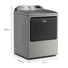 Pictures of Maytag 7.4 cu. ft. vented Front Load Electric Dryer in Classic Silver with Extra Power 22132SD157 - MED6205RR - Scratch & Dent (Minor) - Neu Appliance Outlet - Discount Appliance Outlet in Austin, Tx