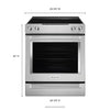 Pictures of KitchenAid Glass Top 5 burners 6.4-cu ft Convection Oven Slide-In Electric Range in Stainless Steel 22131SD66 - KSEG700ESS - Scratch & Dent (Minor) - Neu Appliance Outlet - Discount Appliance Outlet in Austin, Tx