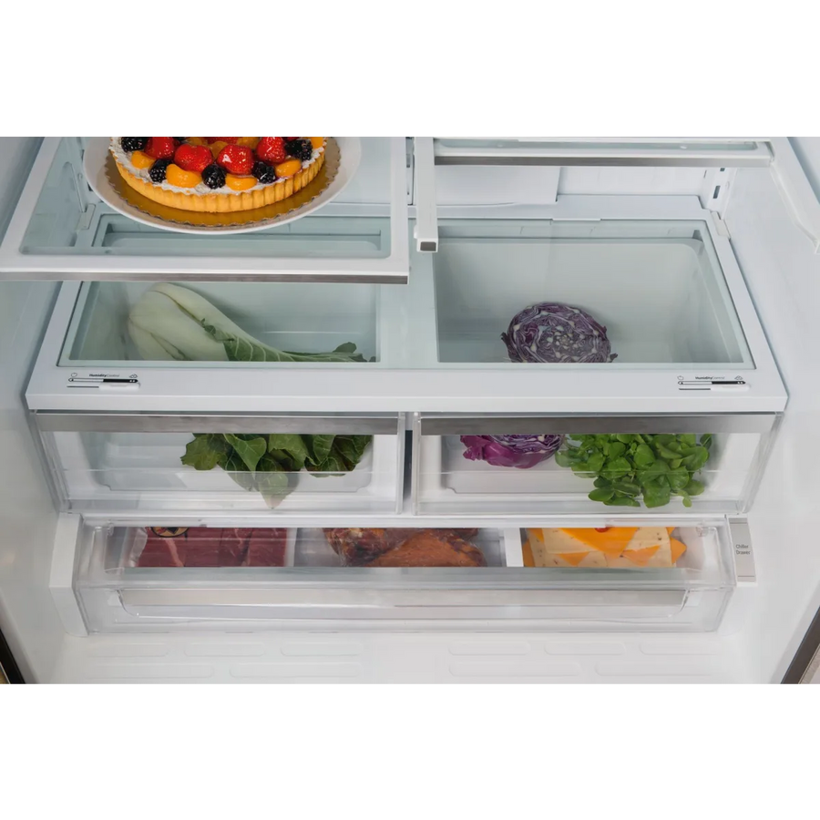Bosch 800 Series 36 in. 20.7 cu. ft. French Door Refrigerator in Stainless Steel, Counter Depth B21CT80SNS - Certified Refurbished