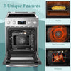 Pictures of Lanbo 24 in. 4 Burner Elements Freestanding Electric Range in Stainless Steel with Air Fry, Rotisserie and True Convection 251315SD1150 - LBERT24RCSAA - Scratch & Dent (Minor) - Neu Appliance Outlet - Discount Appliance Outlet in Austin, Tx