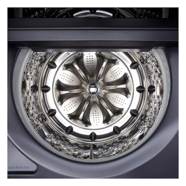 LG Impeller Extra Large 5.5-cu ft Top-Load Washer in Matte Black WT8400CB - Scratch & Dent (Minor)