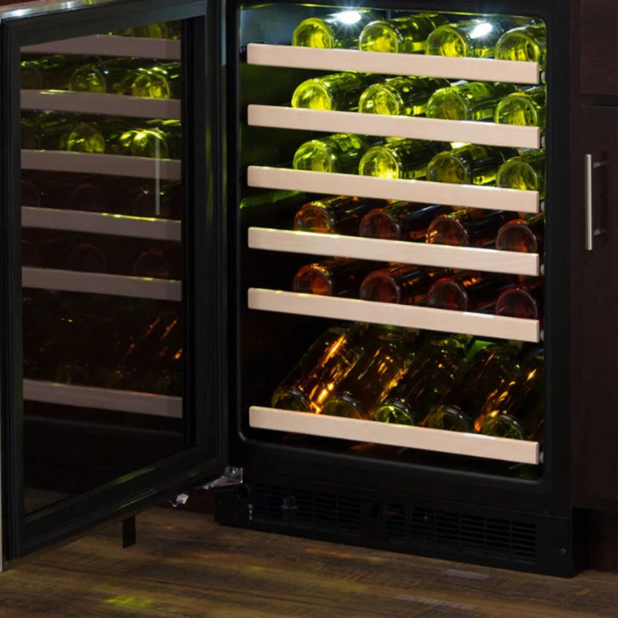 Marvel 24 Inch Wine Cooler with 45 Bottle Capacity, 6 Wine Racks, Glass Door, LED Light, and Electronic Controls MLWC324-SG01A - Scratch & Dent (Minor)