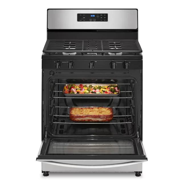 Whirlpool 5.1 Cu. Ft. Freestanding Gas Range with Edge to Edge Cooktop WFG505M0MS - Certified Refurbished