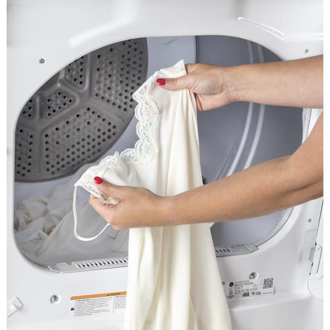 GE White Electric Aluminized Alloy Drum 7.2 Cu. Ft. Dryer with Sensor Dry and Extended Tumble GTD45EASJWS - Certified Refurbished