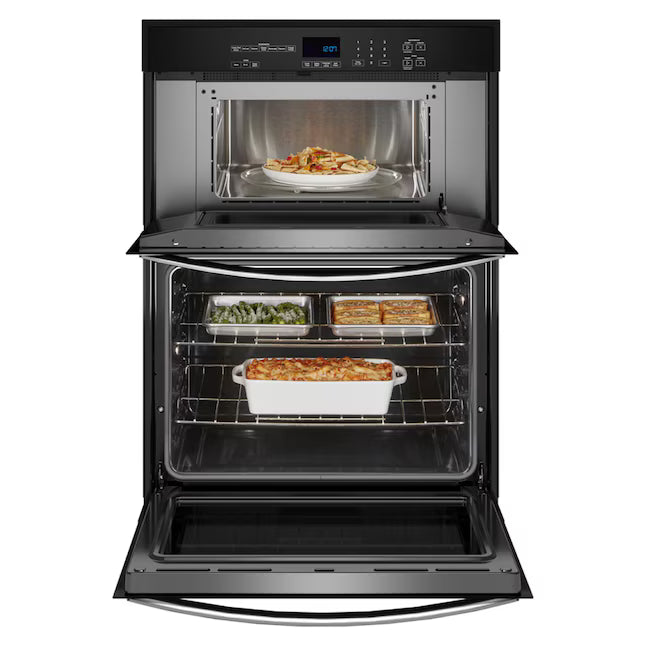 Whirlpool 6.4 Total Cu. Ft. Combo Self Cleaning Wall Oven with Self Cleaning Option and Keep Warming Setting WOEC3030LS - Open Box