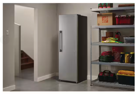 Vissani 11 cu. ft. Convertible Upright Freezer in Stainless Look with Adjustable Shelving, Garage Ready MDUF11SS5 - Scratch & Dent (Minor)