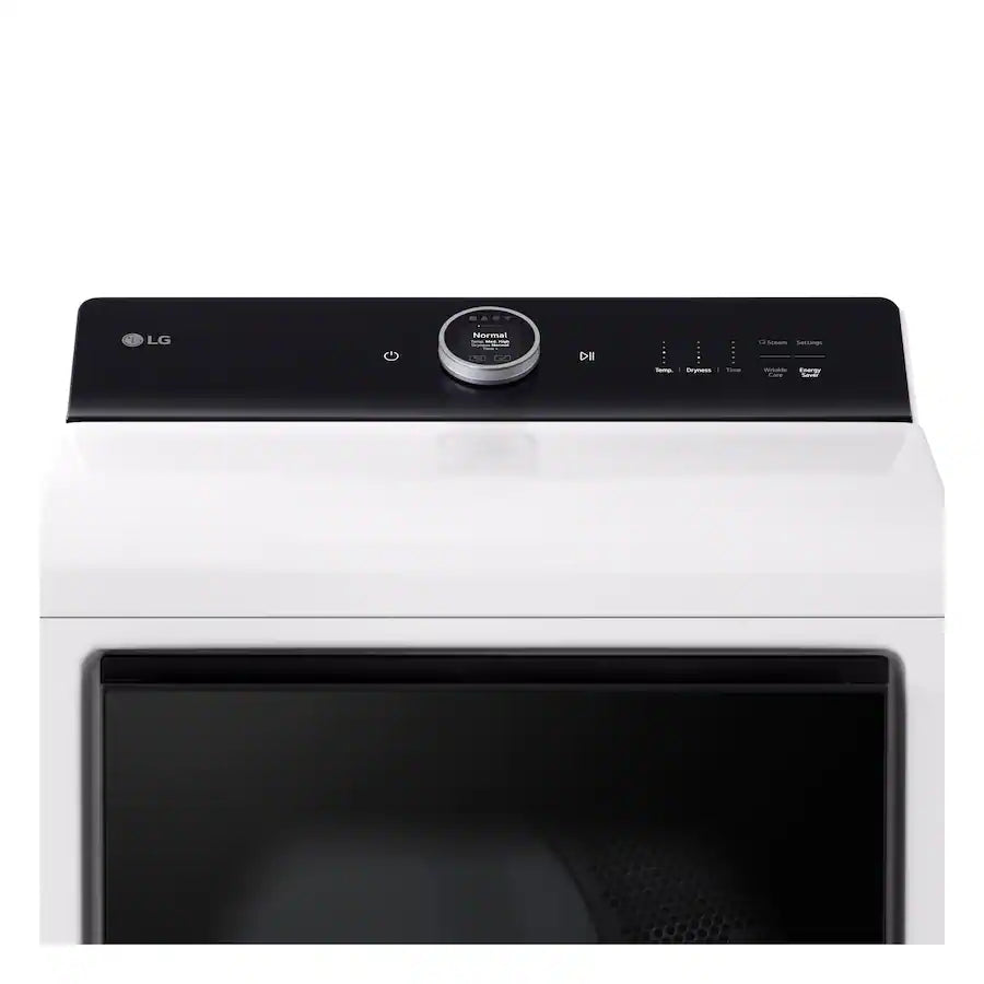 LG 5.5 cu. ft. Mega Capacity Top Load Washer with Impeller in Alpine White WT8400CW - Open Box and LG 7.3 cu. ft. Vented SMART Gas Dryer in White with EasyLoad Door, TurboSteam and Sensor Dry Technology 16269 - DLGX8601WE - Scratch & Dent (Minor)