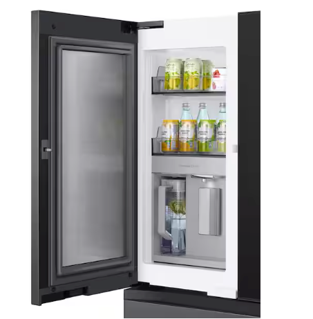 Pictures of Samsung Bespoke Counter-Depth 22.5-cu ft 4 -Door Smart Compatible French Door Refrigerator with Dual Ice Maker with Water Dispenser and Door within Door in Stainless Steel ENERGY STAR Certified 30133SD138 - RF23BB8900QK - Scratch & Dent (Minor) - Neu Appliance Outlet - Discount Appliance Outlet in Austin, Tx