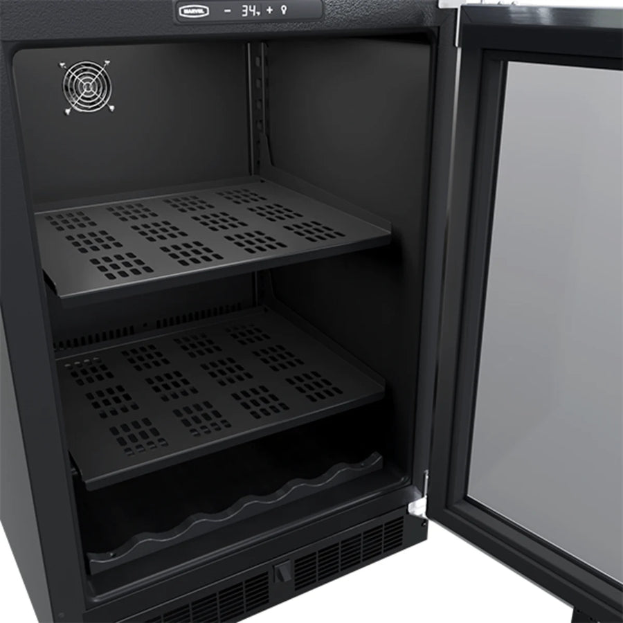 Marvel 24 Inch Built-In Undercounter Beverage Center with 6 Bottle/190 Can Capacity, Dynamic Cooling Technology, Digital Controls, Reversible Door, and ENERGY STAR® Certified MLBV124SG01A - Open Box