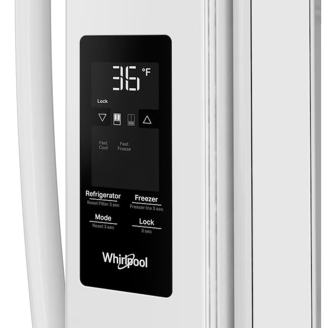 Whirlpool 36 in. 31 cu. ft. Standard Depth French Door Refrigerator in White with Interior Water Dispenser WRFF3336SW - Scratch & Dent (Moderate)