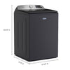 Maytag 5.2 cu. ft. Pet Pro Top Load Washer in Midnight Steel with Agitator, Extra Power and Sanitize Cycle with Oxi MTW7205RF - Open Box and Maytag 7.4 cu. ft. Smart Top Load Electric Dryer with Extra Power 16271 - MED6230HC - New in Box