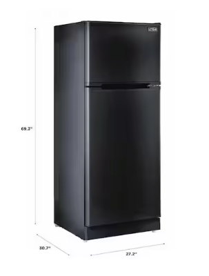 Unique Off-Grid 27 in. 14 cu. ft. Propane Top Freezer Refrigerator in Black UGP-14C - Open Box