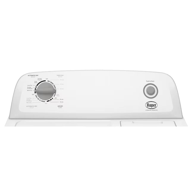 Roper by Whirlpool 6.7-cu ft Vented Electric Dryer in White RED3005TW - Scratch & Dent (Minor)
