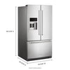 Kitchenaid 26.8 cu ft Standard Depth French Door Refrigerator with Exterior Ice and Water Dispenser 31131SD18 - KRFF577KPS - Scratch & Dent (Major)