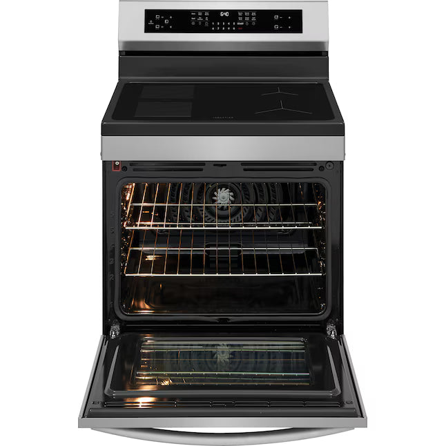 Frigidaire Gallery 30-in 4 Burners 5.3-cu ft , Air Fry Convection Oven Freestanding Single Induction Range in Stainless Steel GCRI3060BF - Scratch & Dent (Minor)