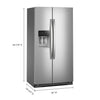 Pictures of Whirlpool 20.85 Cu. Ft. Side-by-Side Counter-Depth Refrigerator with In-Door Ice & Water in Stainless Steel 22132SD131 - WRSC6536RZ - Scratch & Dent (Minor) - Neu Appliance Outlet - Discount Appliance Outlet in Austin, Tx