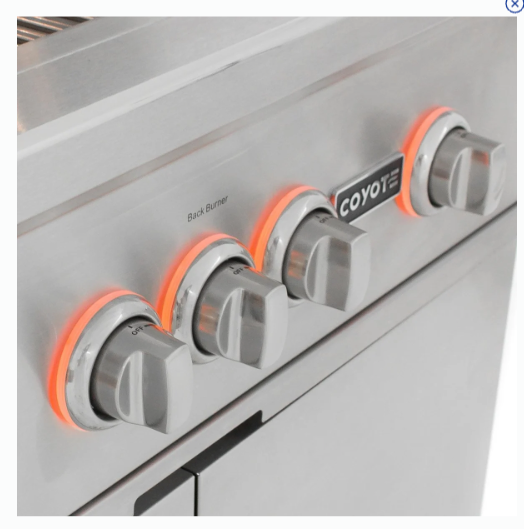 Coyote 30 Inch Freestanding Grill with 2 Infinity Burners™, RapidSear™ Infrared Burner, 700 sq. in. Cooking Surface, Rotisserie and Smoker Box C2SL30NG-FS - Scratch & Dent (Minor)