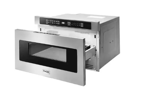 Thor 24 in. W 1.2 cu. ft. Built-In Microwave Drawer with Easy Touch Control in Stainless Steel TMD2401 - Scratch & Dent (Minor)
