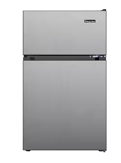 Magic Chef 3.1 cu. ft. 2-Door Mini Refrigerator with Freezer and Can Dispenser 251315SD1081 - HMDR31GSE - Scratch & Dent (Minor)