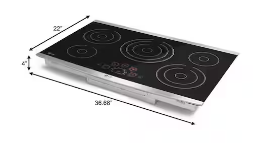 Pictures of LG 36 Inch Radiant Cooktop, 5 Burner, Black, ENERGY STAR 21SD032 - LCE3610SBE - Open Box - Neu Appliance Outlet - Discount Appliance Outlet in Austin, Tx
