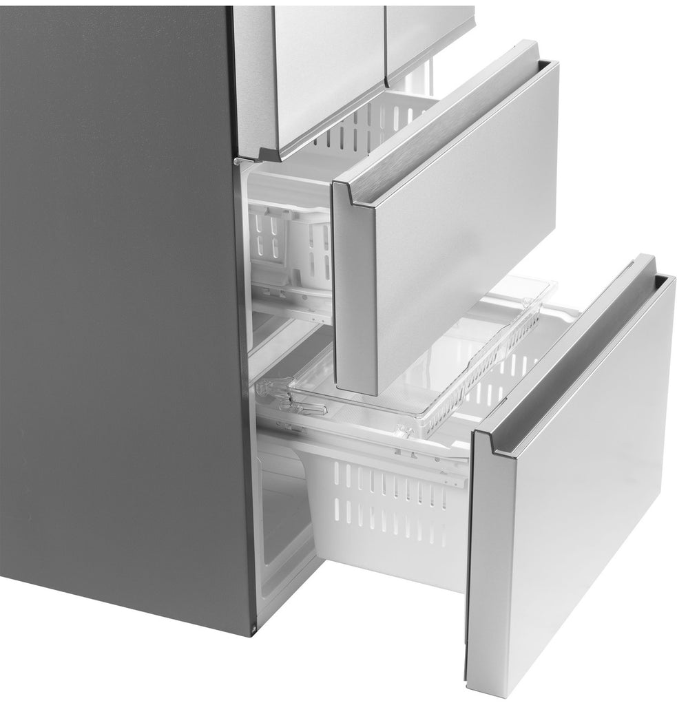 Pictures of Haier Fingerprint Resistant Stainless Steel 14.5 cu. ft. Counter Depth French Door Refrigerator with Quick Cool QJS15HYRFS - Open Box - Neu Appliance Outlet - Discount Appliance Outlet in Austin, Tx