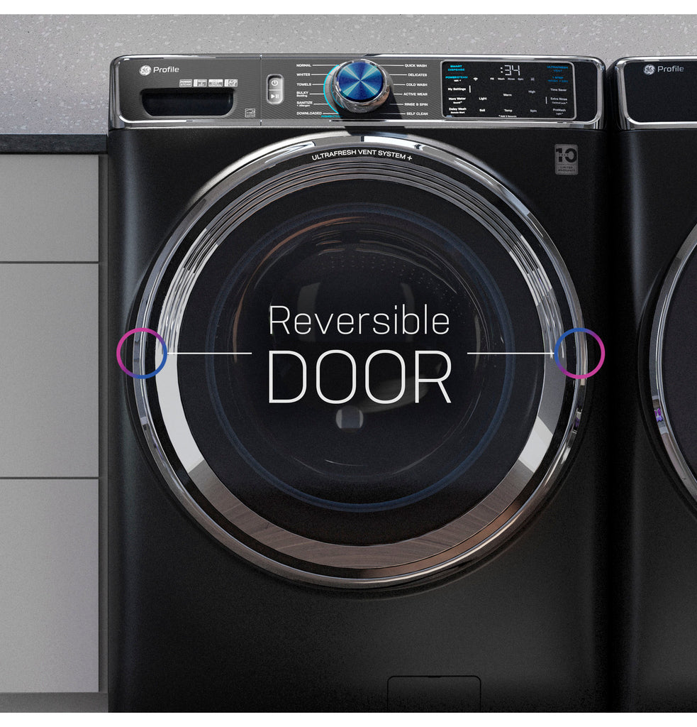 Pictures of GE Profile™ 7.8 cu. ft. Capacity Front Load Smart Electric Steam Dryer and Sanitize Cycle with Built-in WiFi PFD87ESPVRS - Scratch & Dent (Minor) - Neu Appliance Outlet - Discount Appliance Outlet in Austin, Tx