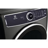 Electrolux Titanium Front Load 600 Series 4.5 Cu. Ft. Washer with Smartboost ELFW7637AT - Scratch & Dent (Minor) and Electrolux 8 cu. ft. vented Front Load Stackable 600 Series Electric Dryer in Titanium with LuxCare Dry 16245 - ELFE7637AT - Open Box