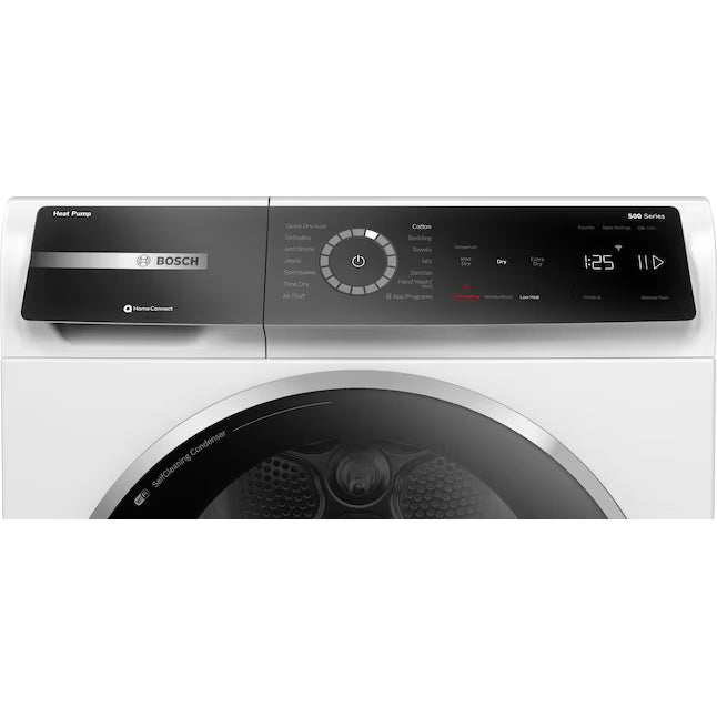 Bosch 500 Series 4-cu ft Stackable Ventless Electric Dryer with Steam Cycle in White 31135SD234 - WQB245B0UC - Scratch & Dent (Moderate)