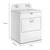 Pictures of Maytag Top Load Style Electric Wrinkle Prevent 7.0 cu. ft. Dryer with Auto Dry 22133SD198 - MED4005SW - Scratch & Dent (Minor) - Neu Appliance Outlet - Discount Appliance Outlet in Austin, Tx