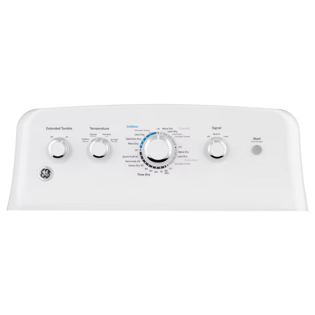 GE White Electric 7.2 Cu. Ft. Dryer with Aluminized Alloy Drum GTD42EASJWW - Certified Refurbished