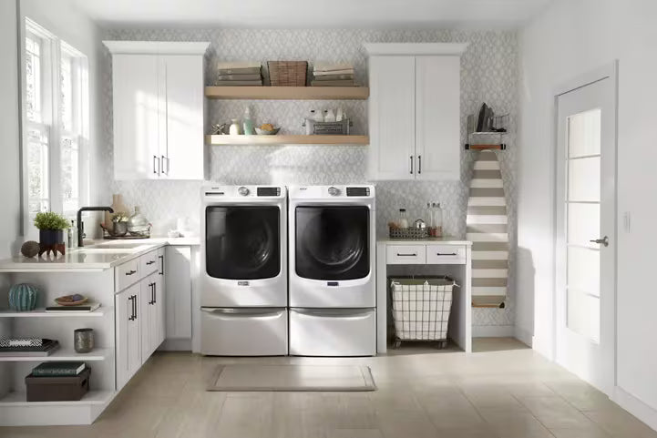 Maytag Stackable 7.3 cu. ft. Front Load Steam Gas Dryer with Extra Power and Quick Dry Cycle 31133SD162 - MGD6630HW - Scratch & Dent (Moderate)