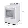 LG 4.5 cu. ft. Ultra Large High Efficiency Top Load Washer w/ WaveForce™ WT4970CW - Certified Refurbished and LG 7.3 cu. ft. Ultra Large Capacity Smart Wi-Fi Enabled Electric Dryer with Sensor Dry Technology 16115 - DLE7300WE - Certified Refurbished