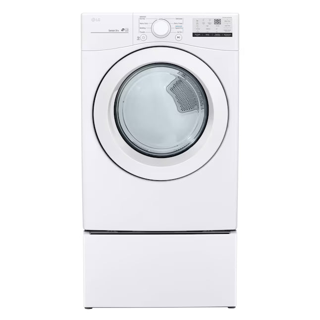 LG 7.4 cu. ft. Ultra Large Capacity Front Load Gas Dryer in White 31133SD158 - DLG3401W - Scratch & Dent (Moderate)