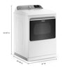 Pictures of Maytag Smart Top Load Electric 7.4 Cu. Ft. Steam Dryer with Extra Power and Advanced Moisture Sensing 25134SD467 - MED7230HW - Scratch & Dent (Minor) - Neu Appliance Outlet - Discount Appliance Outlet in Austin, Tx