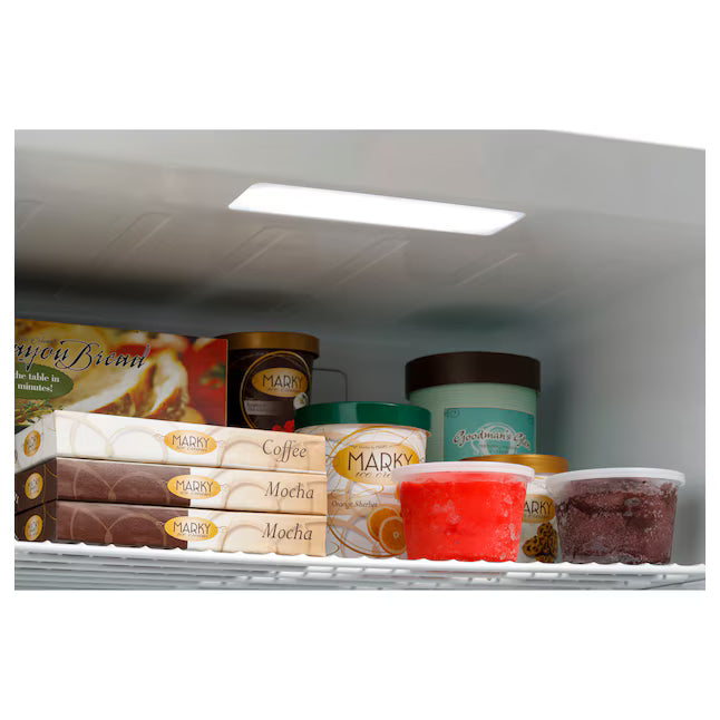 GE Garage Ready 21.3 cu. ft. Frost Free Defrost Upright Freezer in White 30133SD115 - FUF21DLRWW - Scratch & Dent (Minor)