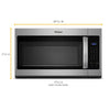 Pictures of Whirlpool Hood Combination 1.7 Cu. Ft. Microwave with Electronic Touch Controls and Dishwasher Safe Turntable Plate 5SD282 - WMH31017HS - Open Box - Neu Appliance Outlet - Discount Appliance Outlet in Austin, Tx