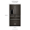 Pictures of KitchenAid Standard-Depth 25.8-cu ft 5-Door with Ice Maker in Black Stainless Steel with PRINTSHIELD Finish 31134SD225 - KRMF706EBS - Scratch & Dent (Minor) - Neu Appliance Outlet - Discount Appliance Outlet in Austin, Tx