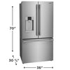 Frigidaire Counter-Depth Professional ENERGY STAR 22.6 Cu. Ft. French Door with CrispSeal® Plus Crispers with Auto Humidity 4SD447 - PRFC2383AF - Scratch & Dent (Moderate)