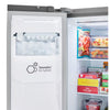LG 23 cu. ft. Side-by-Side Counter-Depth Refrigerator with Smooth Touch Dispenser 21SD011 - LRSXC2306S - Open Box