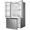 Midea 18 cu. ft. 30" Wide French Door Refrigerator in Stainless Steel 3SD891 - MRF18B4AST - Scratch & Dent (Minor)