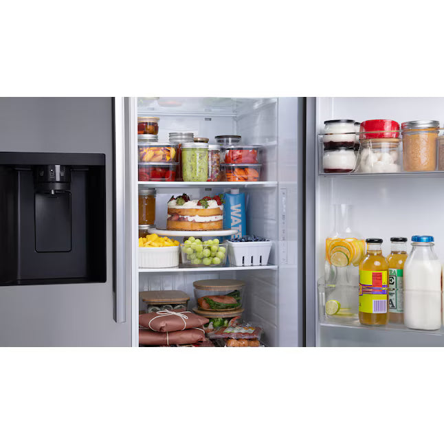 LG 27 cu. ft. Standard-Depth, Side-by-side Refrigerator, with Ice and Water and Bar Handle Design 22137391 - LS27T3230S - Scratch & Dent (Moderate)