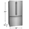 Frigidaire Professional Stainless Steel Counter Depth 3 Door French Door 23 Cu. Ft. Refrigerator with Adjustable Temperature Drawer and CrispSeal Plus Crispers 31132SD85 - PRFG2383AFC - Scratch and Dent (Minor)