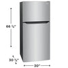 Pictures of Frigidaire 18 Cu. Ft. Garage Ready Top Freezer Refrigerator in Stainless Steel 20SD150 - FFHI1835VS - Scratch & Dent (Major) - Neu Appliance Outlet - Discount Appliance Outlet in Austin, Tx
