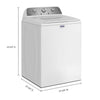 Maytag 4.2 Cu. Ft. Capacity Top Load Washer in White MTW4205SW - Certified Refurbished and MayTag 7.0 cu. ft. Top Load Electric Wrinkle Prevent Dryer 16089 - MED4500MW - Open Box