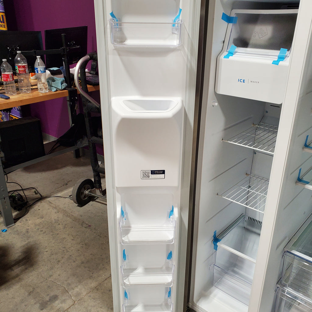 Frigidaire 25.6-cu ft ENERGY STAR Side-by-Side Refrigerator with Ice Maker in Fingerprint Resistant Stainless Steel 3SD780 - FRSS26L3AF - Scratch & Dent (Minor)